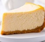 Classic cheesecake slice